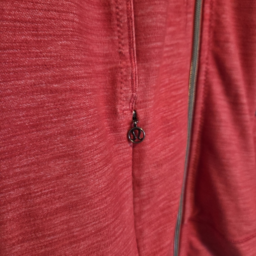 lululemon Athletica Red Heathered Full-Zip Jacket | Size 10 - Picture 4 of 5